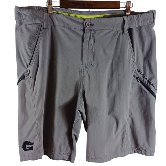 Gator Waders BRKLNE Men’s 3XL Gray Stretch Fishing Utility Shorts Outdoor Sport - Picture 2 of 8